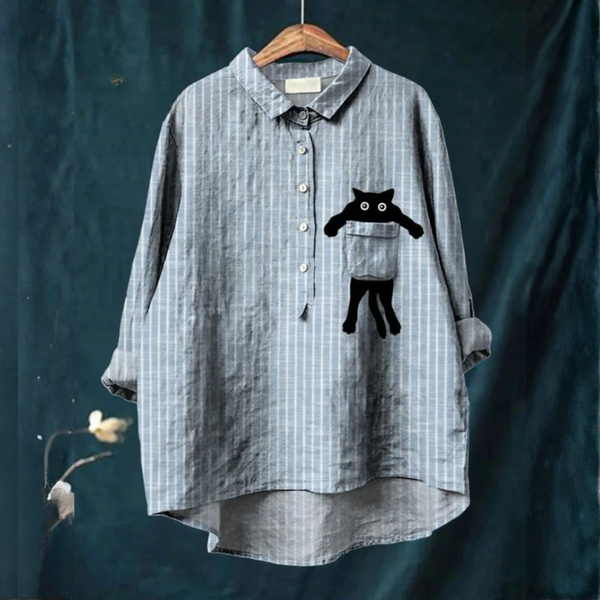 Milo | Süßes Katzen Pocket T-Shirt