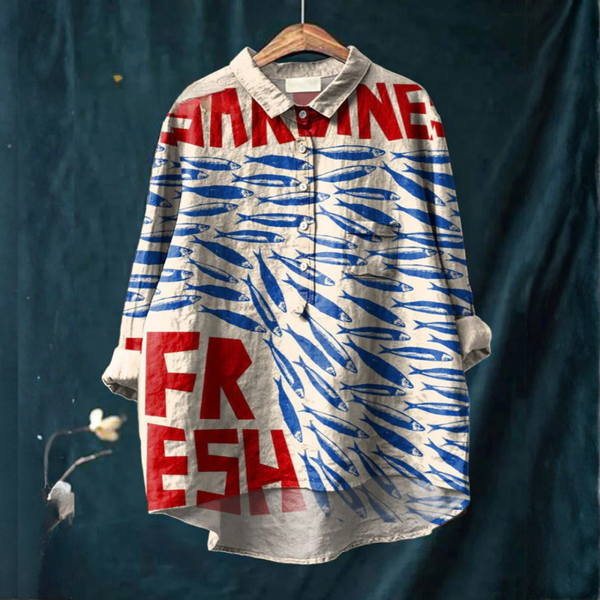 Ozean | Frische Sardinen Druck Shirt